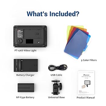 Amazon.com : Tolifo PT-176S on Camera Video Light, Dimmable