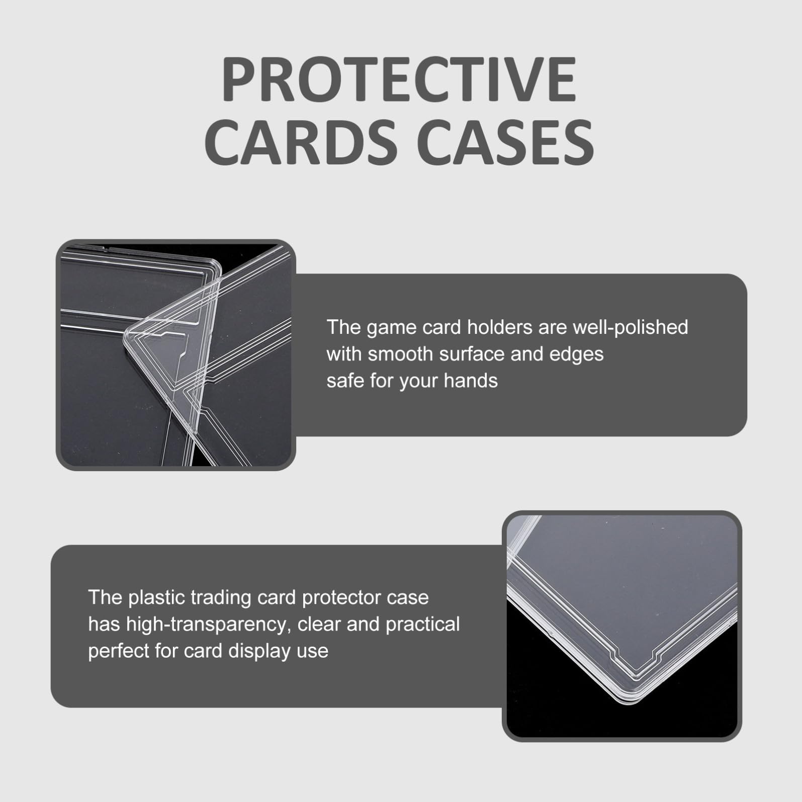 KOMBIUDA Scatola Portaoggetti Da 3 Pezzi Con Custodia Protettiva Rigida Per Carte Porta Carte Con Custodie Per Carte Fotografiche Custodie Per Carte 2 Pezzi*3