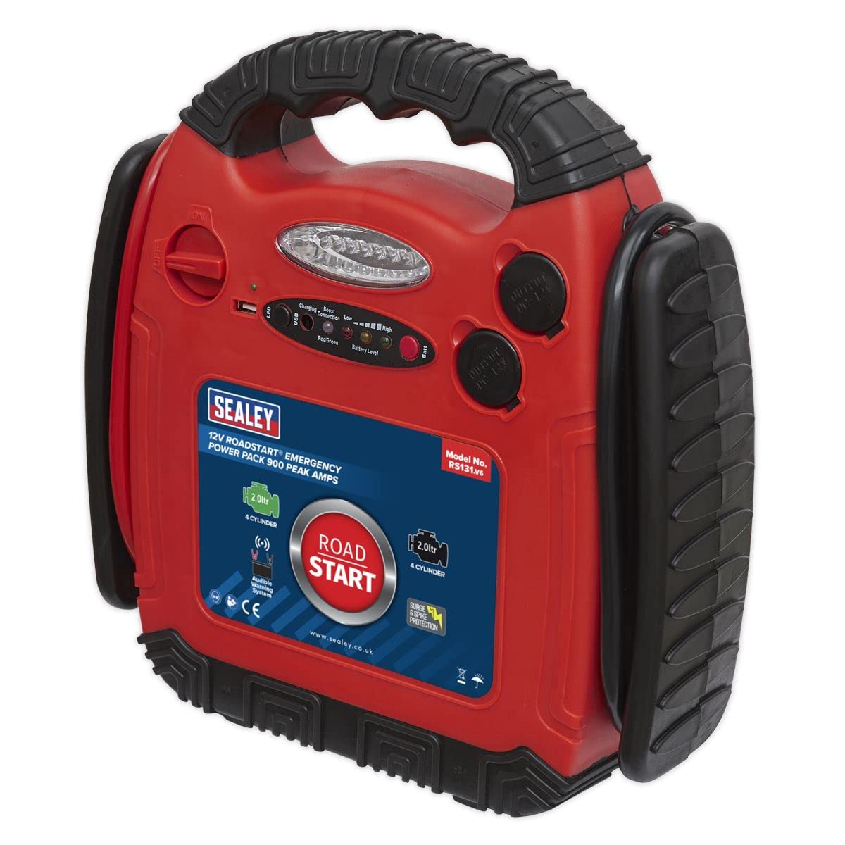 Sealey Kit de démarrage d'urgence RoadStart pour batterie 12 V 900 A