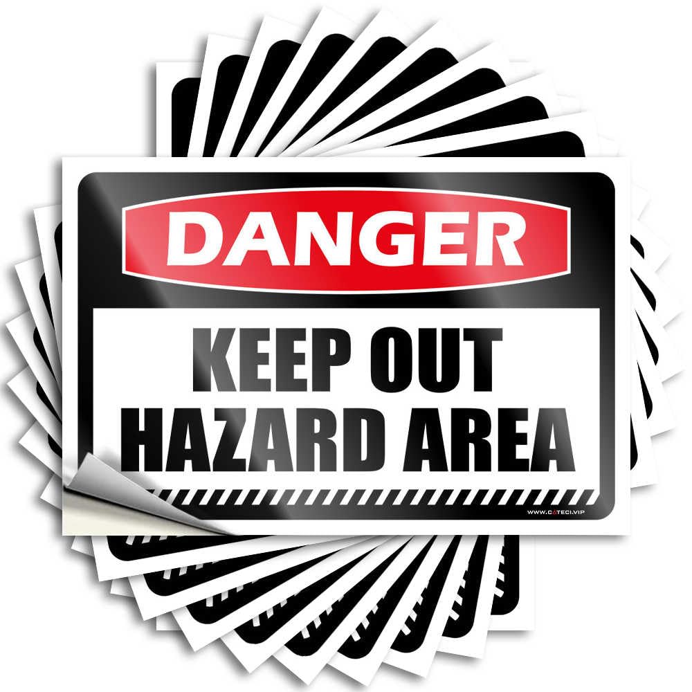 Decal Porch Decorations | Scented Ideas Danger Keep Out Hazard Area for Bathroom(8X12CM)