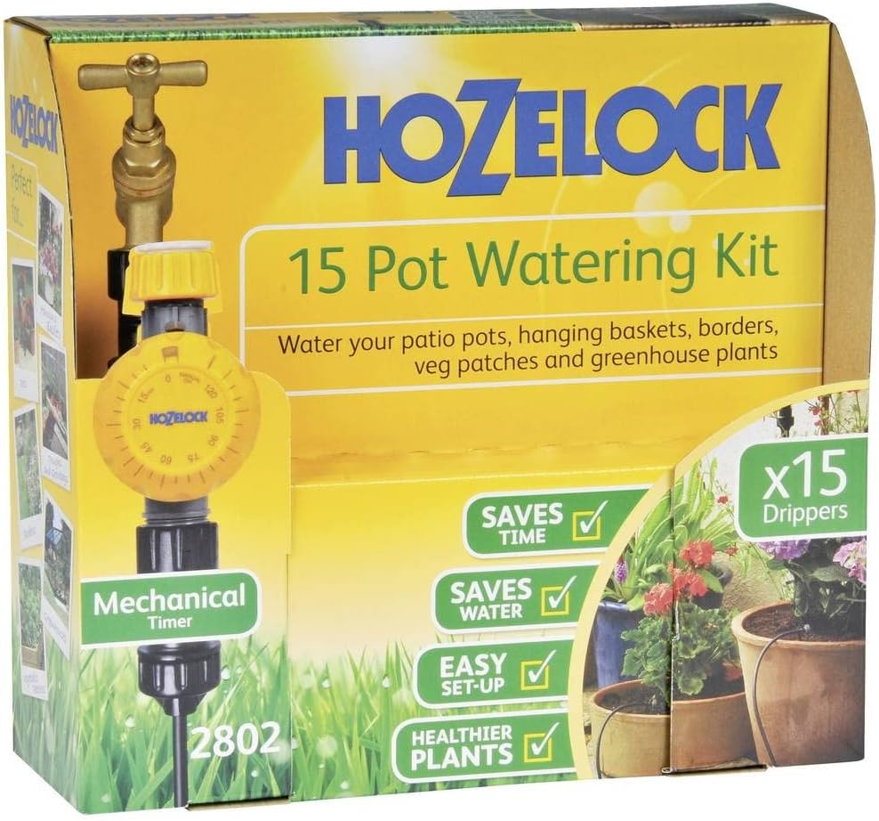 Hozelock Ltd 100-001-396 2802 0000 HOZELOCK 15 Pot Watering Kit, Multi-Colour