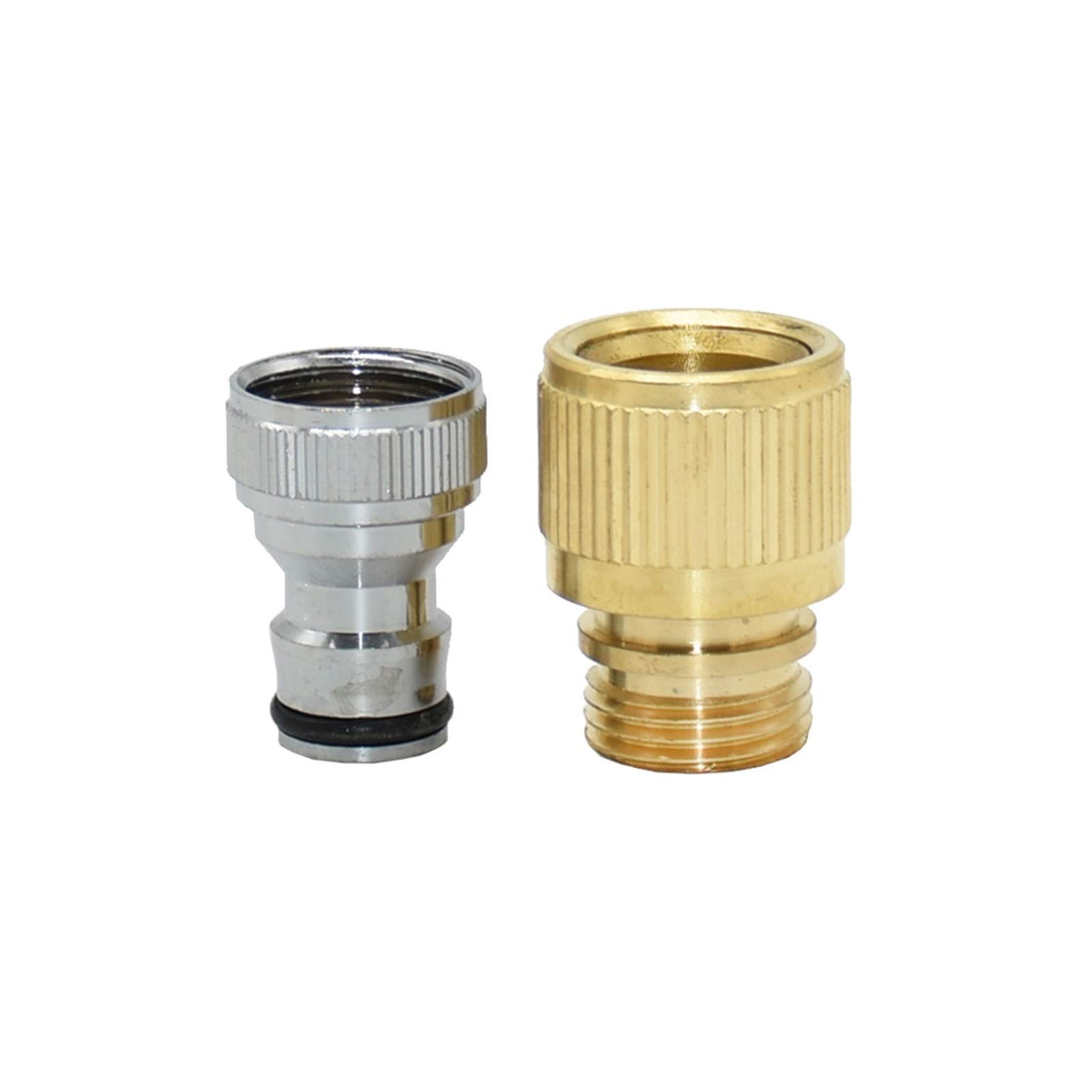 Utility Hose Butt Hose Connector Adapter 8Pcs/Set of Quick Coupling Replacement Brass 3/4 1/2 inch Durable Threaded Coupling Adapter for Water Pipe Garden Hose/White