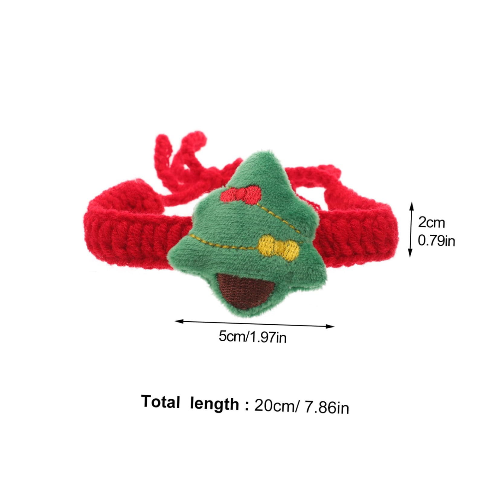 BESPORTBLE Collier de Noël Tricoté pour Chat Ajustable pour Chiot Collier pour Animal de Compagnie avec Noeud