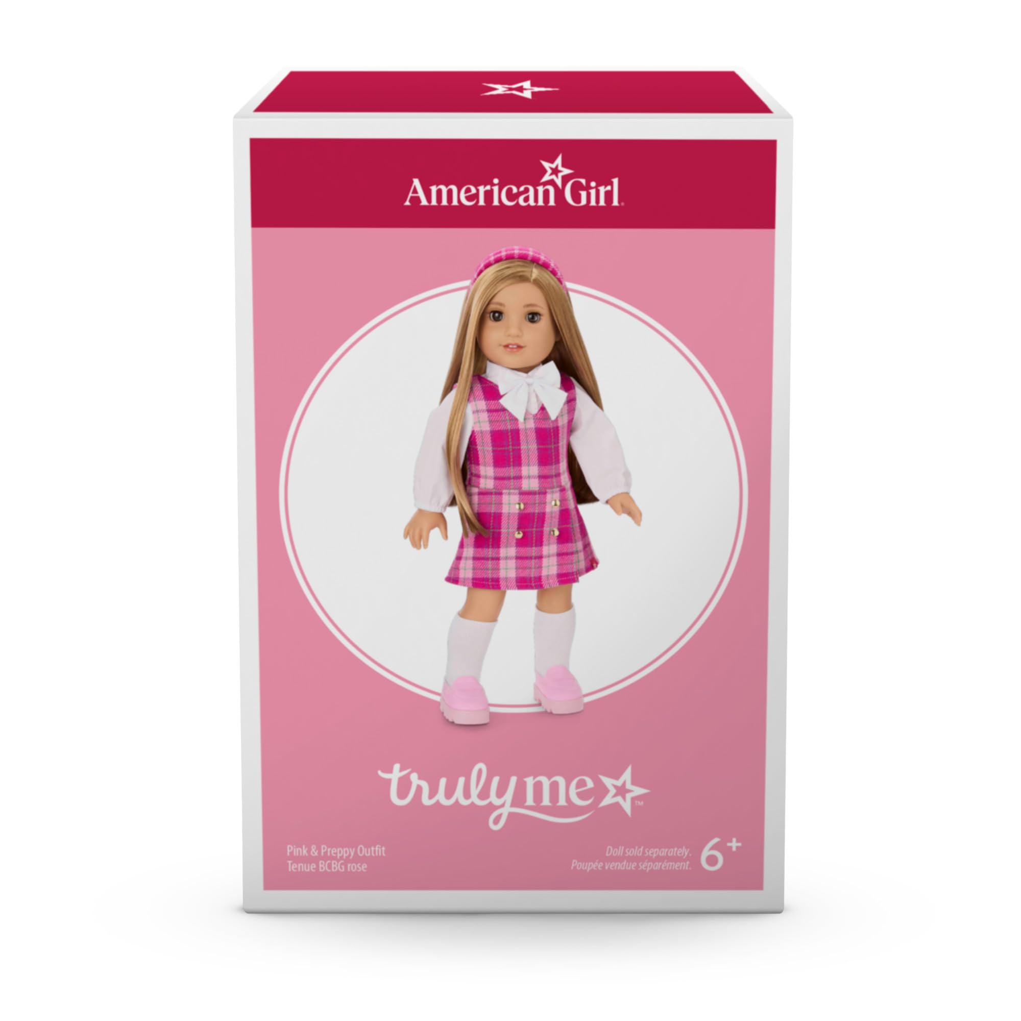 American Girl, Truly Me - Vestito per bambola, 45,7 cm, rosa e preppy, per bambini dai 6 anni in su
