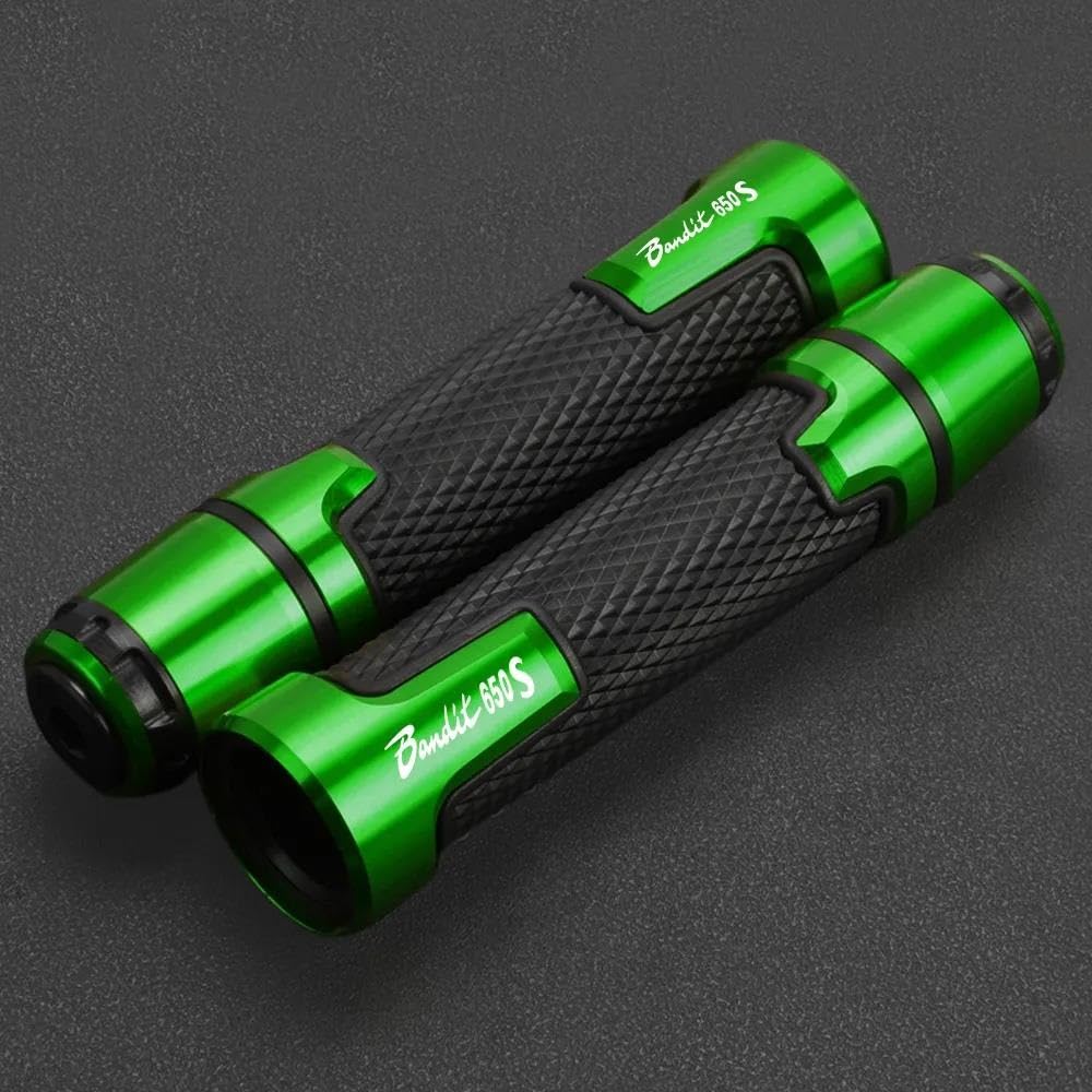 Poignées de guidon Suzuki Bandit 650S glissantes ? Remplacez-les par ce kit vert 22mm