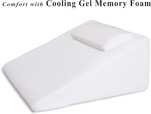 Miniatura 9 de InteVision Almohada extra grande de cuña para cama 33 x 305 x 12 pulgadas y almohada para reposacabezas en un solo paquete ayuda a aliviar el