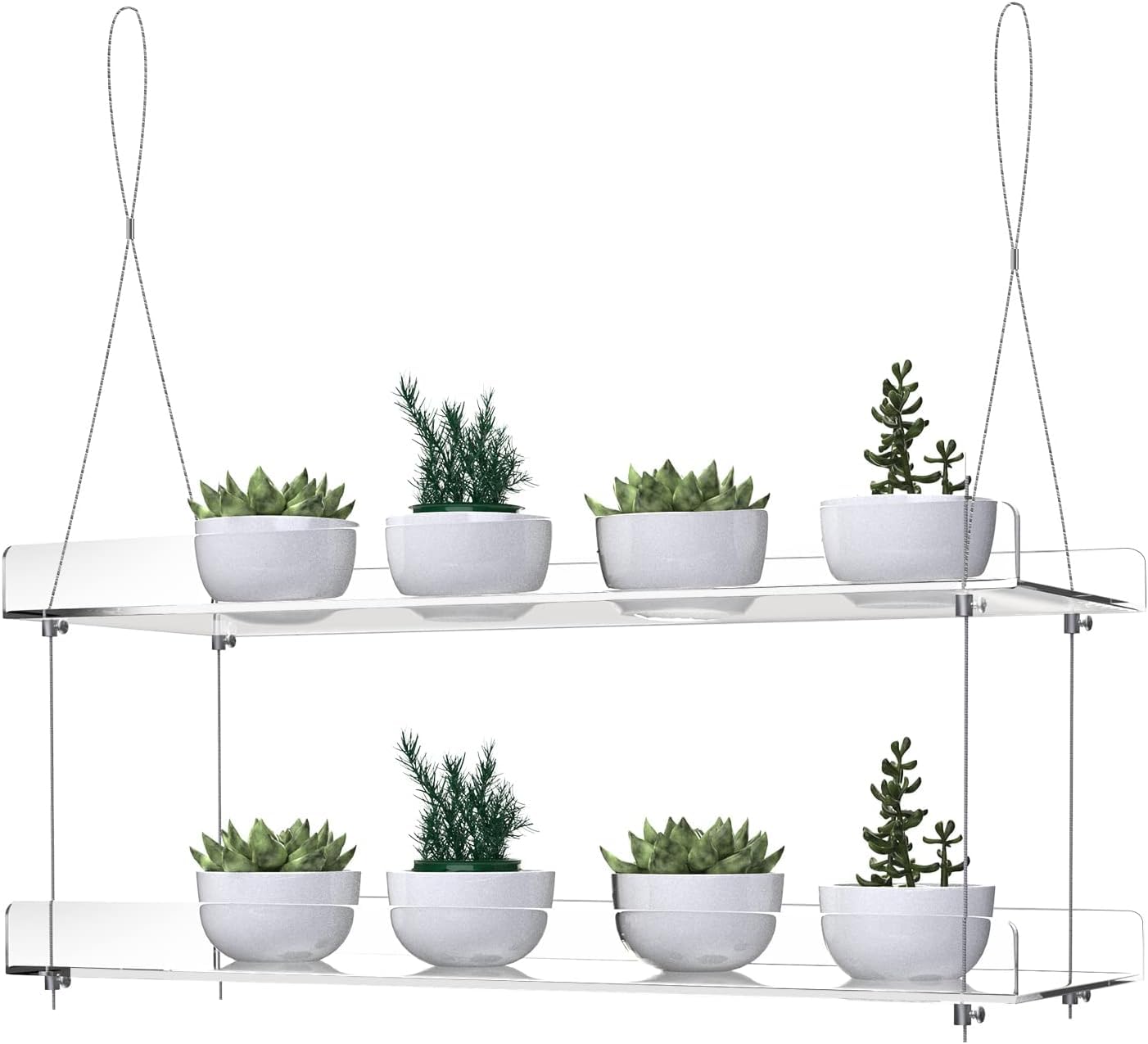 Étagère à plantes en acrylique réglable en hauteur pour optimiser la lumière