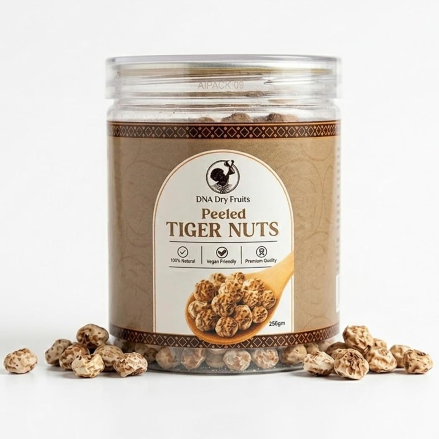 DNA Dry Fruits Premium Peeled Tiger Nuts | 250g | Natural Energy Booster, Fiber-Rich Superfood, Natural, Gluten-Free Snack | Crunchy & Nutty Taste | Heart, Gut & Blood Sugar Friendly (Pack of 1)-image-47