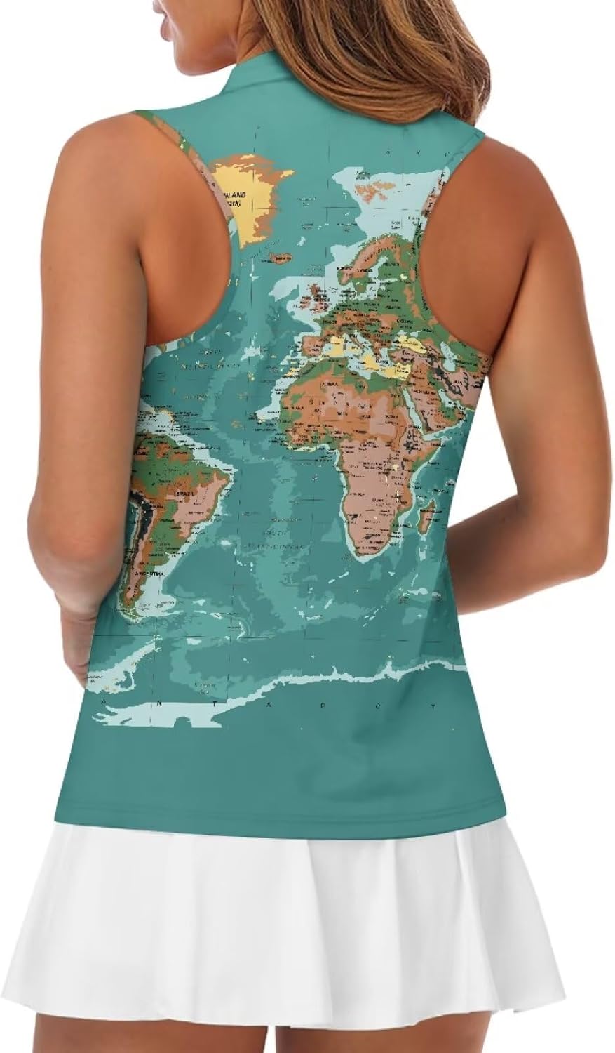Women's Sleeveless Golf Shirts Moisture Wicking Quarter Zip Golf Tank Tops Casual Workout Pullover T-Shirts XS-XXL