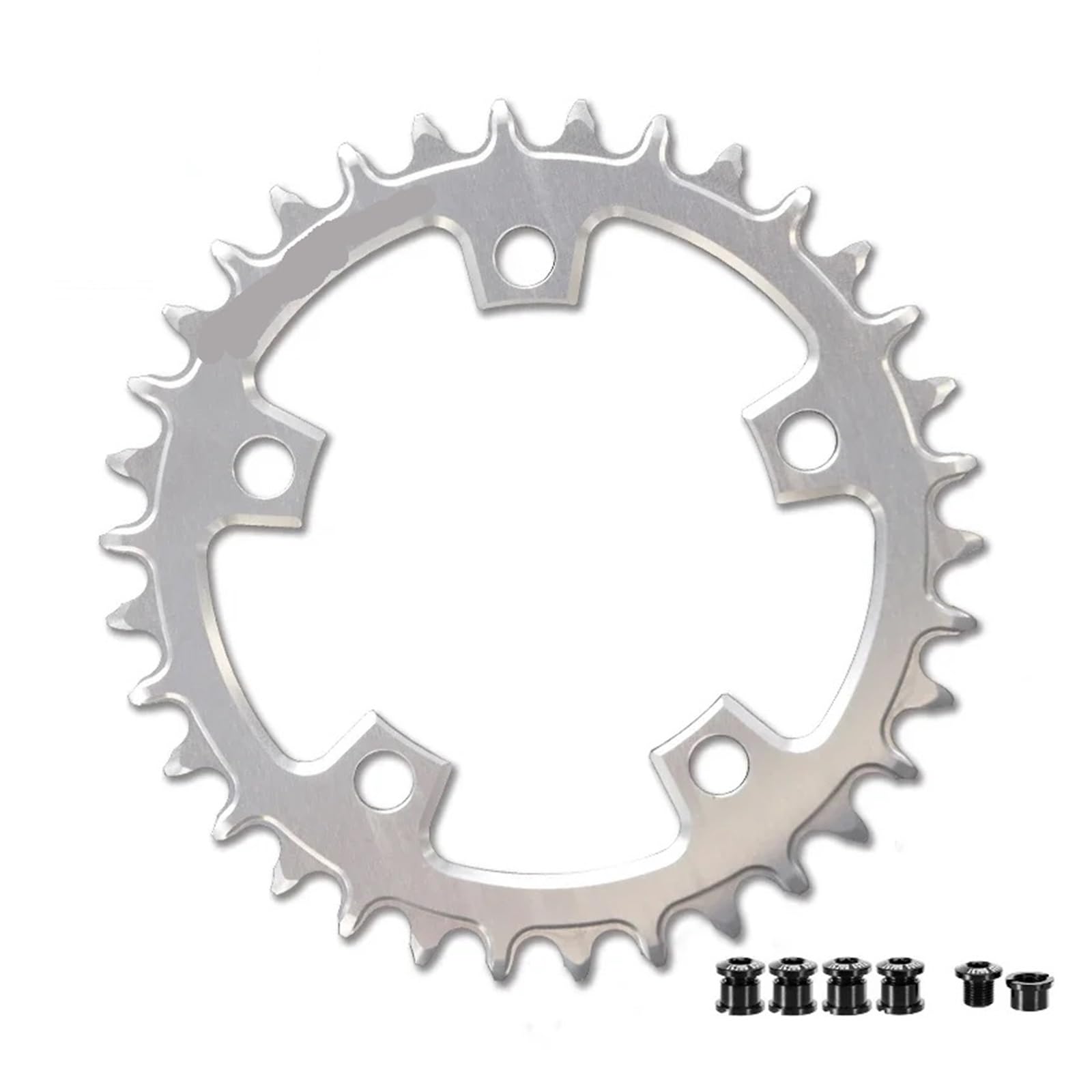 Genérico Plato de 94 BCD, 5 Tornillos, Estrecho/Ancho, 32/34/36/38/40/42/44/46 Dientes, Compatible con Cadenas Bicicleta 10/11/12 velocidades