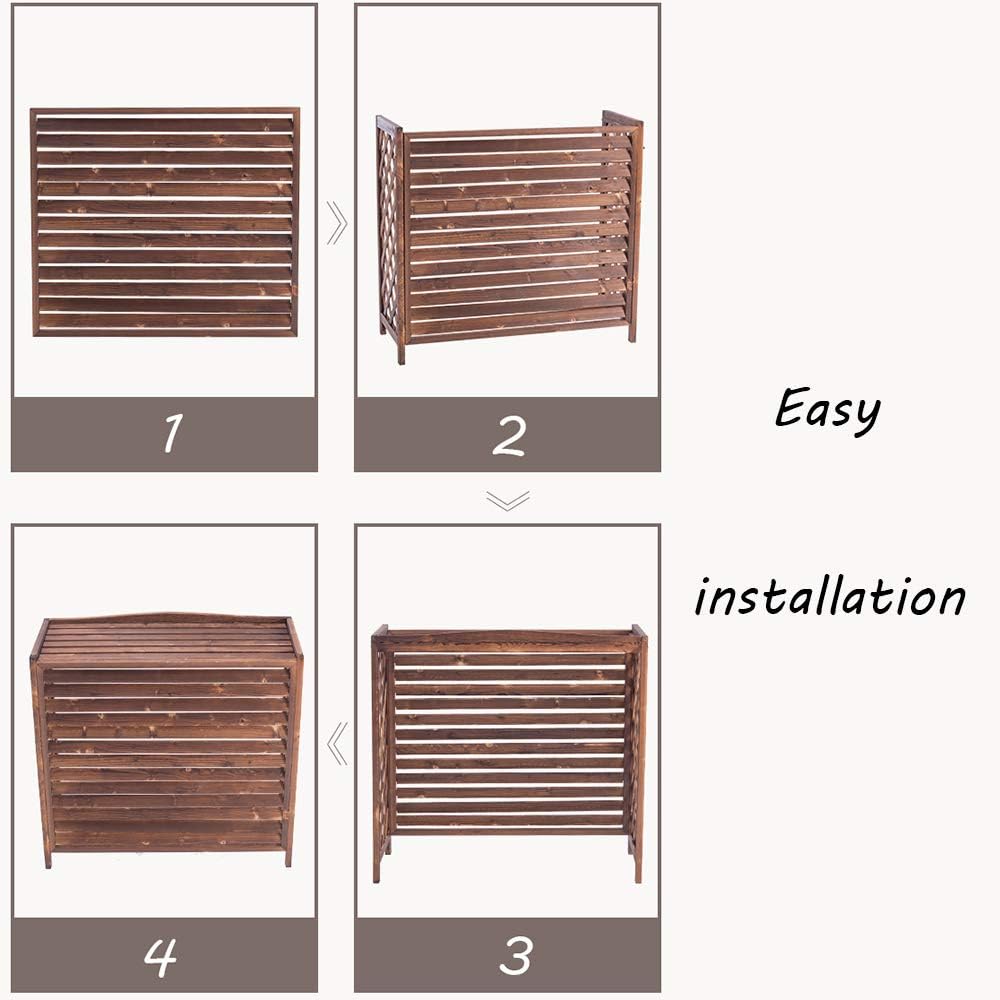 Wooden Flower Stand & Display - Outdoor Air Conditioner Frame, Decorative Radiator Cover, Plant Pot Holder