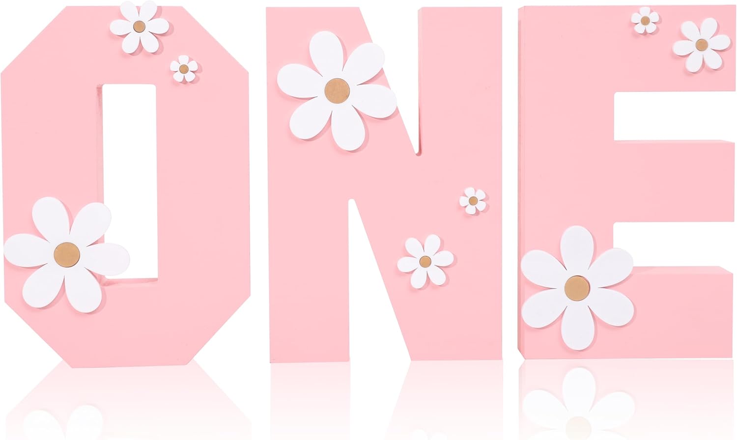 Wooden Daisy One for Birthday Photo Prop - Daisy One Birthday Wooden Sign for Cake Smash, First Birthday One Photo Prop Letter, Daisy First Birthday Decor