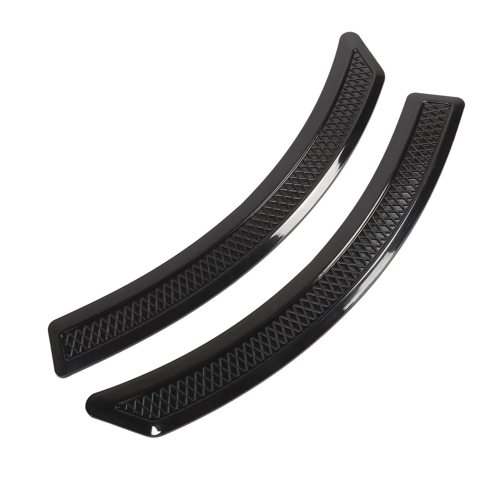 Rivestimento Svasato Passaruota 2 Pezzi Adesivo Universale Anti-collisione Protezione Auto Nero