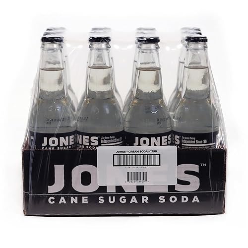 Miniatura 8 de Jones Soda Co. Sabor a soda de crema, 100% soda de azúcar de caña, Craft Soda Pop  Soda Soda Soda  Refrescos  Botella de vidrio de 12 onzas  Paquete