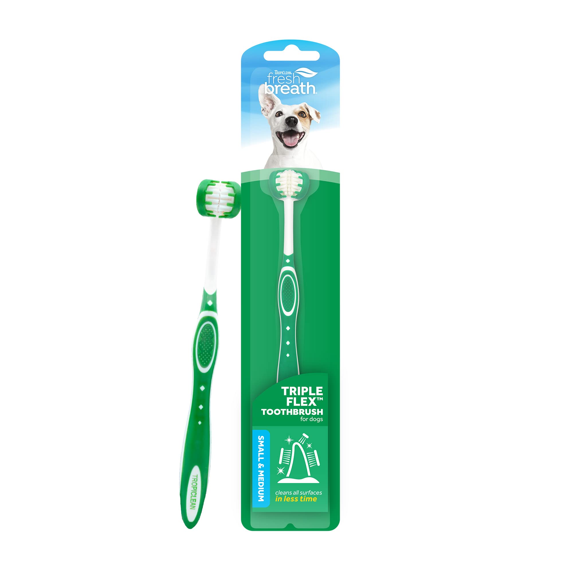 Fresh Breath Triple Flex Toothbrush for Small Dogs