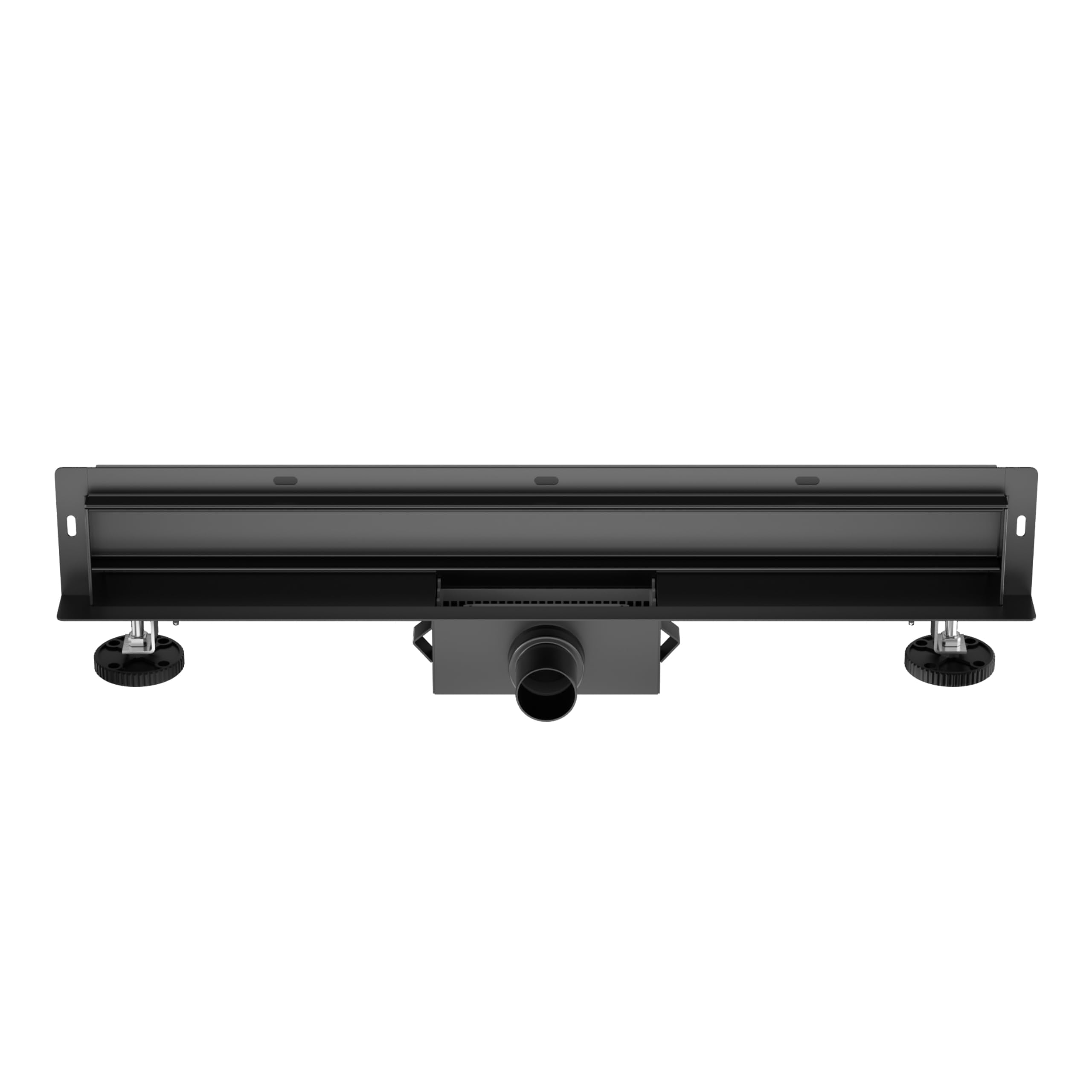Duplex Next Canaleta de Ducha Kit Completo 60 cm - Desagüe de Ducha Lineal 2 en 1, Rejilla Plana para Suelo con Sifón Antiolores y Filtro para Pelo - Acero Inoxidable, Negro Espejo