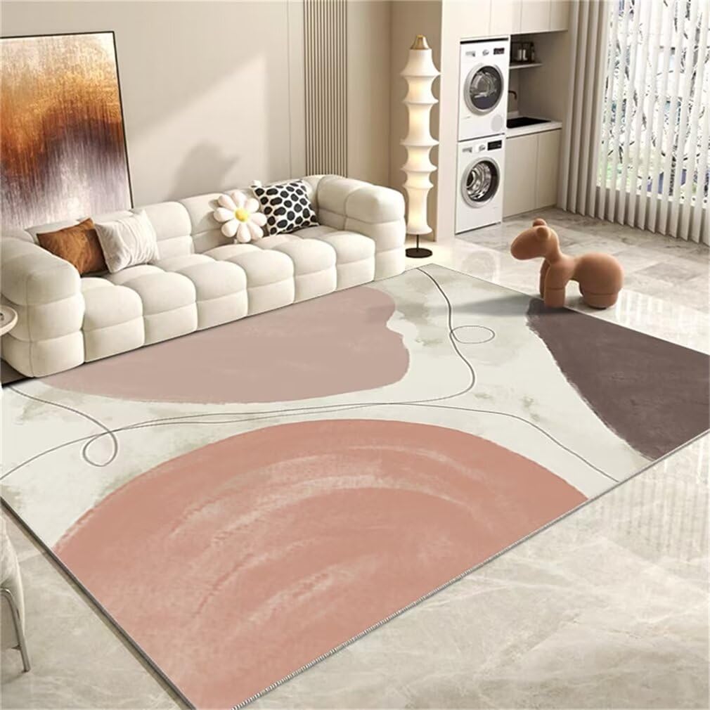 Tapis d'intérieur doux et durable au design minimaliste pour salon