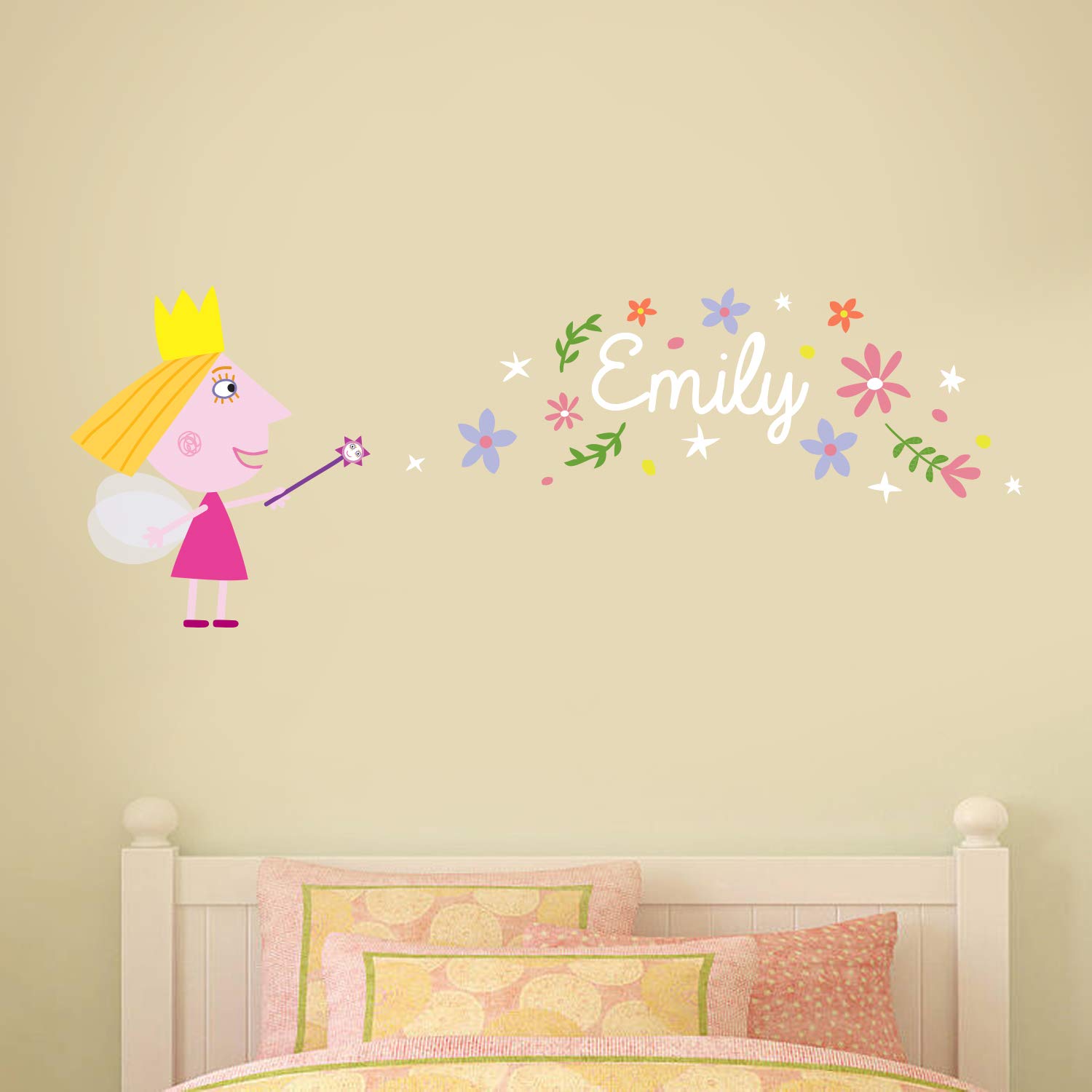 Ben & Holly's Little Kingdom Holly Magic Dust Personalised Wall Sticker Decal Vinyl (90cm Width x 32.5cm Height)