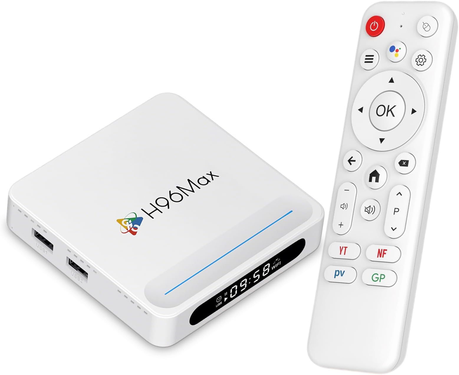 LEFFOT Android 14.0 TV Box 2025, 4GB RAM + 32GB ROM, 4K Ultra HD TV Streaming Media Player, Support Voice Remote, 2.4G/5G WiFi 6, BT 5.4, 100M Ethernet, H.265 8K Decoding, H618 Quad-Core A53 CPU