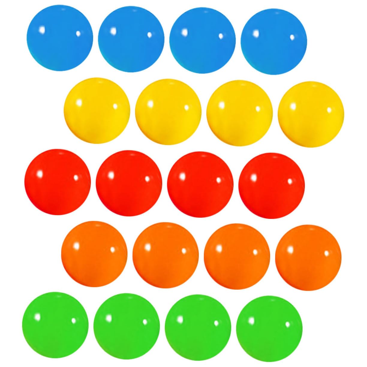 balacoo Plastic Party Game Balls Set 20pcs Red Blue Green Raffle Drawing Balls for Celebrations Events