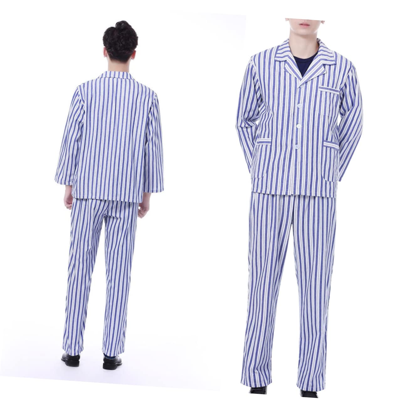Vestiti da Ospedale Loungewear pigiamoni i pigiamini Pijama Camicie da Notte in Cotone Indumenti da Notte in Cotone Tute Vestiario Pigiami per Adulti Pigiama a Maniche Lunghe