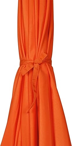 Miniatura 5 de Blissun Sombrilla de patio de 7.5 pies, sombrilla de patio, sombrilla de mercado al aire libre con botón de inclinación y manivela, Naranja, 7,5 PIES