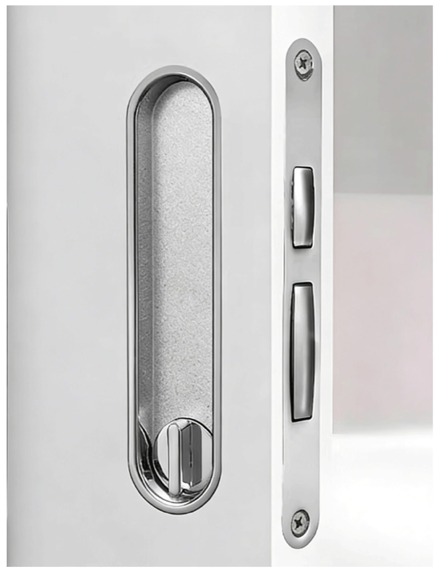 Cerradura de puerta corredera invisible con llaves para muebles de madera