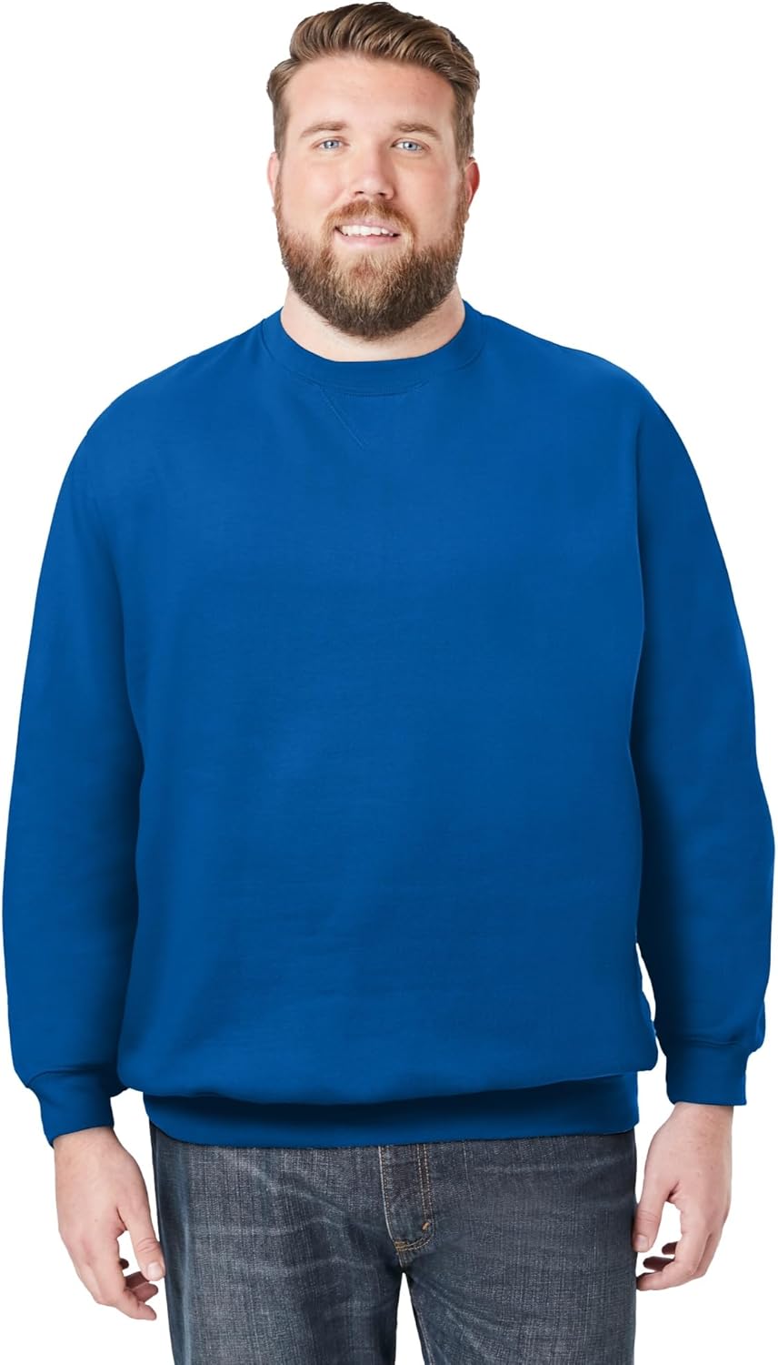 KingSize Men's Big & Tall Fleece Crewneck Sweatshirt