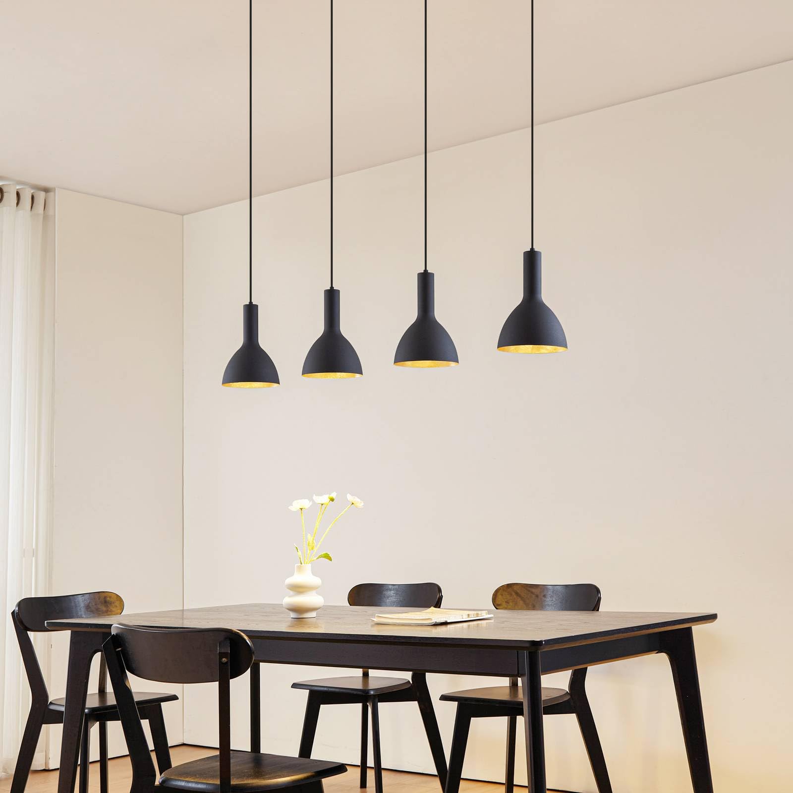 Arcchio Lampada a sospensione dimmerabile (Moderno) colore Nero, in Metallo ad es. Cucina lampada da soffitto plafoniera illuminazione