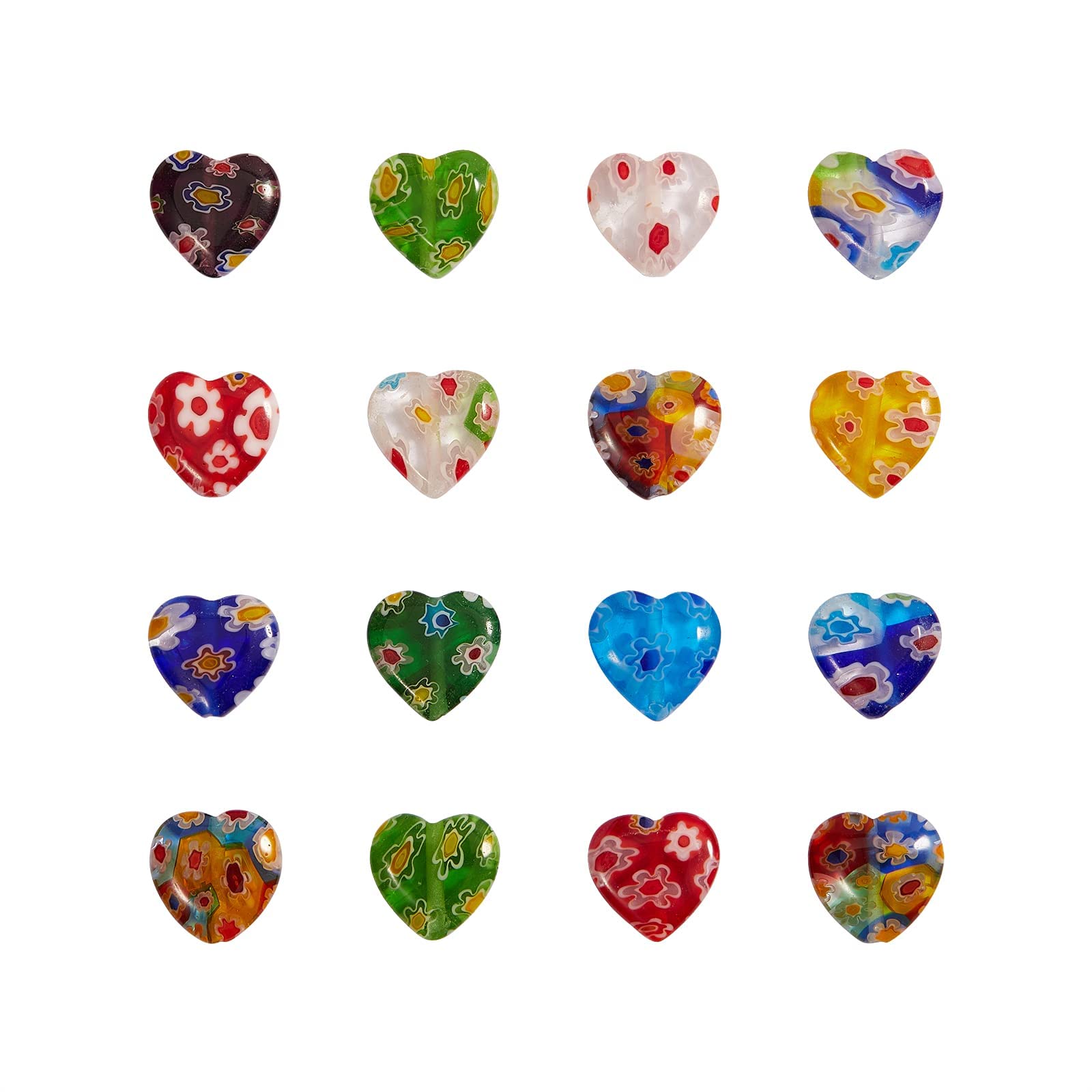 Cuentas de cristal millefiori hechas a mano de 12mm para crear pendientes únicos