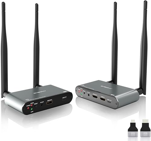 SVBONY TransAir2 Wireless HDMI Transmitter and Receiver 4K 30Hz, 5.8GHz, 1TX to 