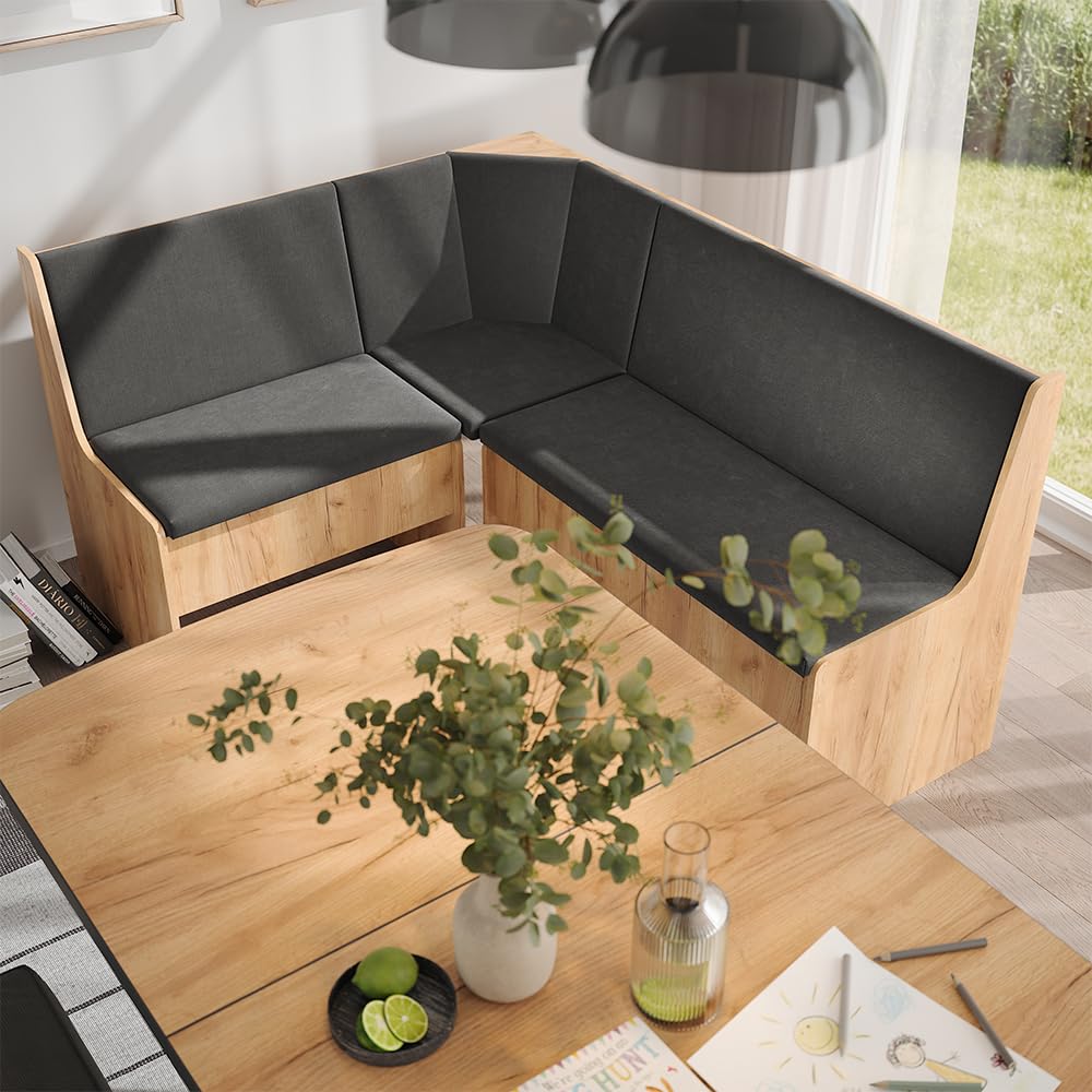 Vicco Esszimmer-Eckbank Ramon, Goldkraft Eiche, 150 x 51 cm mit Stauraum, mit Stauraum unter der Sitzfläche für zusätzlichen Platz
