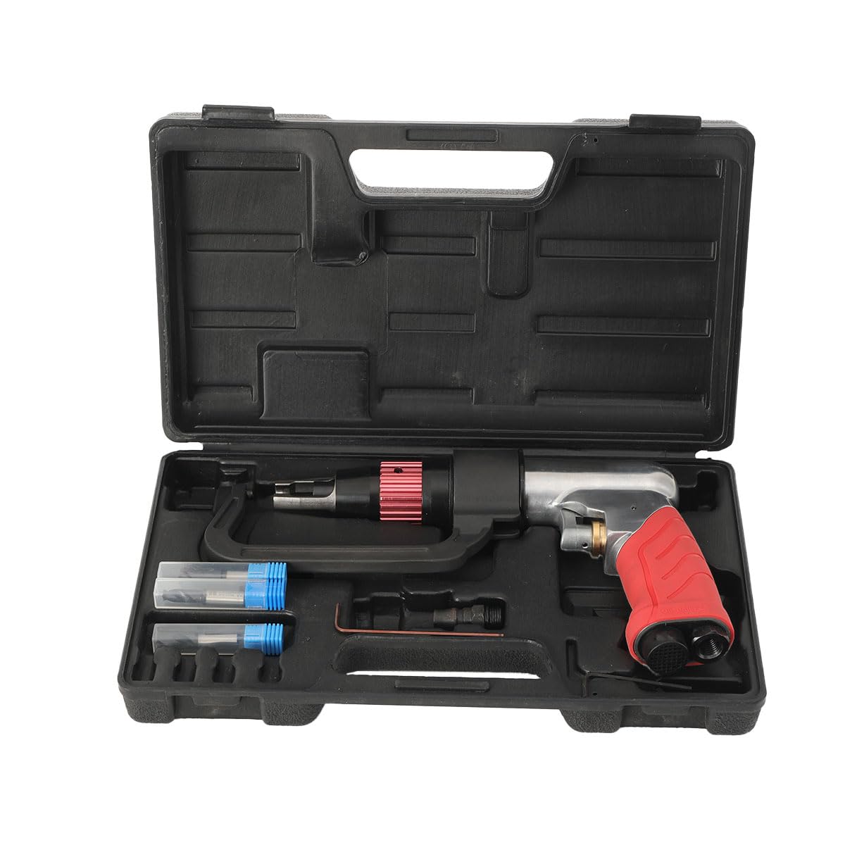 Pneumatischer Punktschweißbohrer, Druckluft-Schweißpunktbohrer Bohrmaschine mit 1/4 Zoll Lufteinlass, 1600 U/min Punktschweißmaschine Mit 6,5Mm 8Mm 10Mm Bohrern für Leerlauf, Reparatur