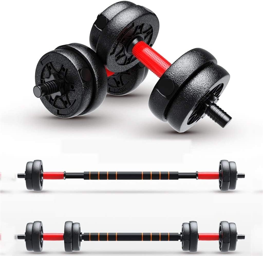 Regulowane hantle Zestaw hantli ciężarków Hantle do użytku w pomieszczeniach Wielofunkcyjne odłączane hantle Sztanga fitness Dom Regulowane obciążenie(20kg(10kg*2))