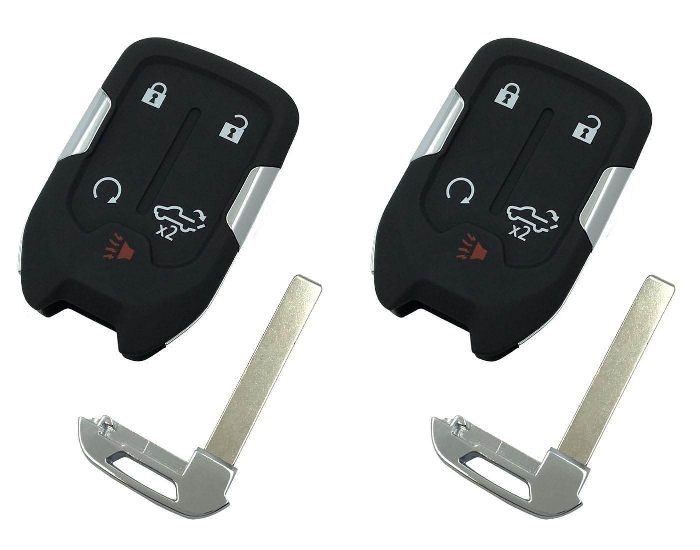 Replacement Key Fob Shell Case For Chevy Silverado & GMC Sierra (2019-2024) - 5 Button, Black - View #5