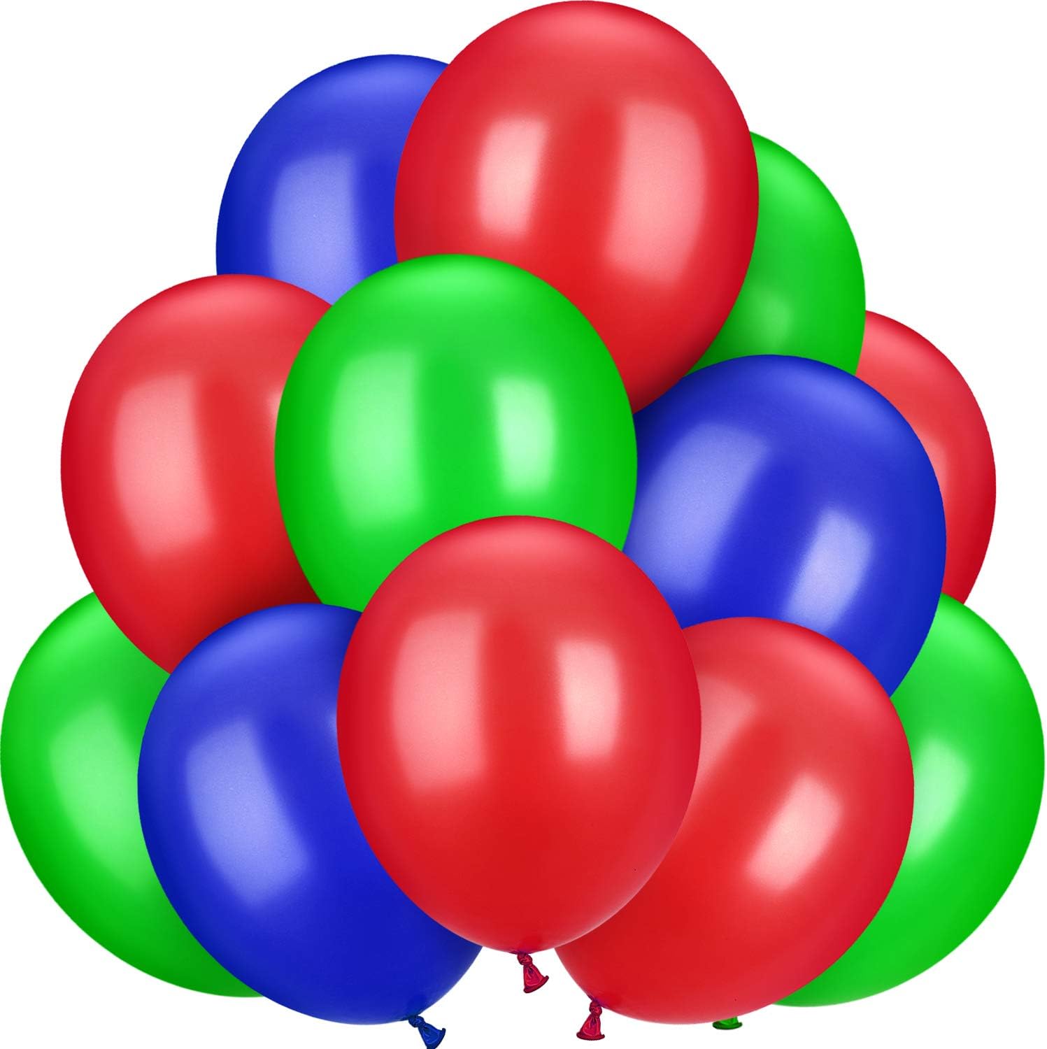 photo Red Blue And Green Balloons 100 pieces 13 inch latex balloons colorful round balloons for wedding birthday festival party decoration blue red green