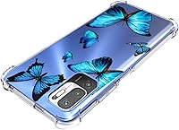 Vista 4 de Funda para Redmi Note 10 5G/para Poco M3 Pro/para Redmi Note 10T 5G M2103K19G Funda transparente para niñas mujeres, TPU suave a prueba de golpes