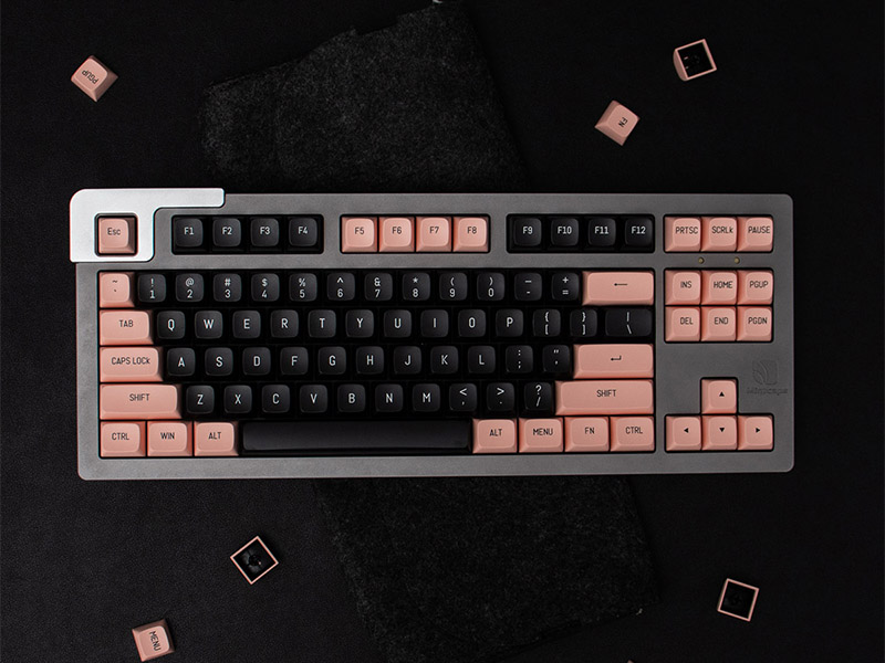 Amazon.com: Pink and Black Keycaps 150 Keys Doubleshot MSA Profile
