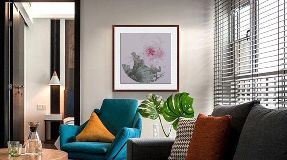 Amazon.co.jp: 中国画 蓮の花 細密画 絵画書画水墨写意水彩古典花鳥純