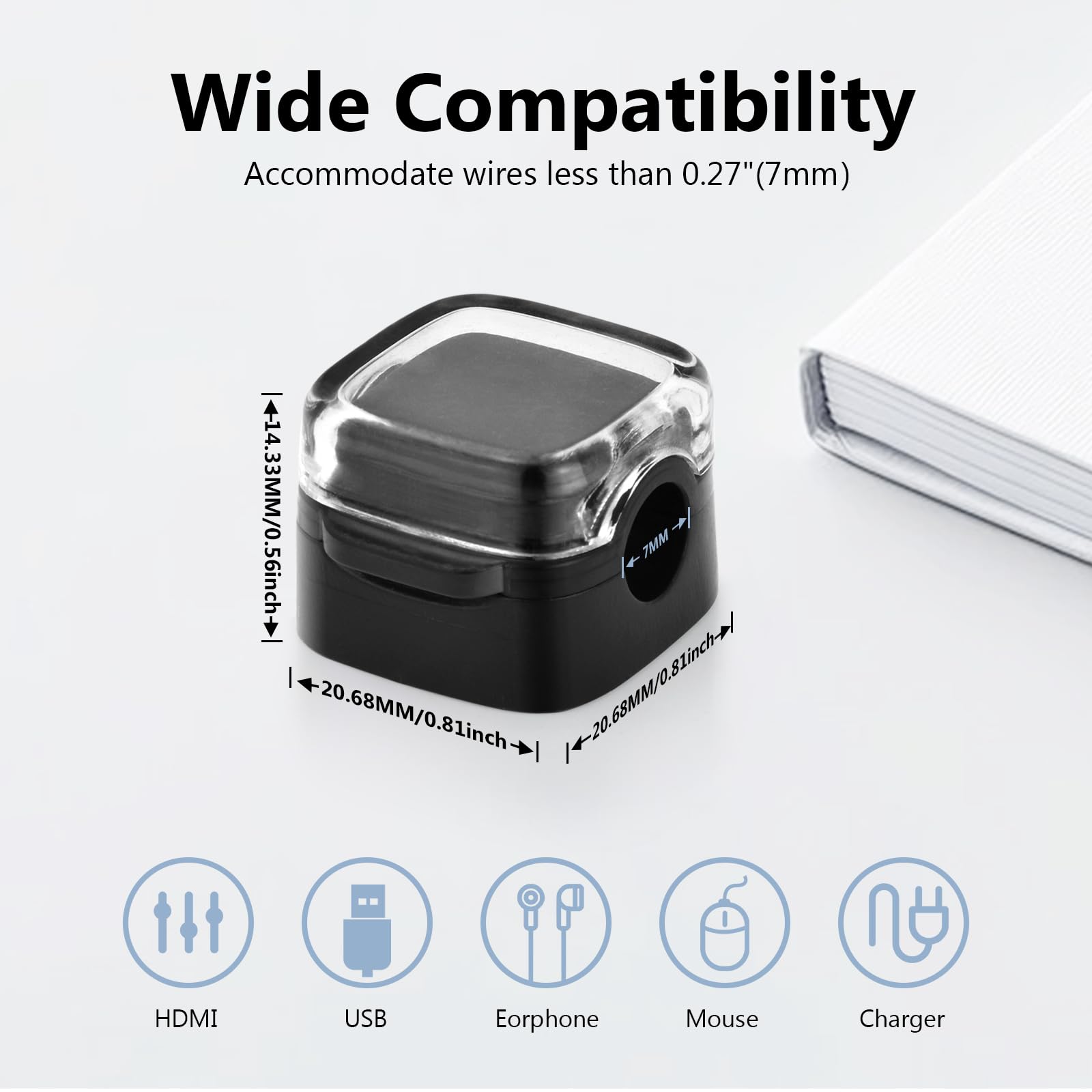 Clip Cavi Autoadesive Organizer Per Cavi Magnetico, 6 Pezzi