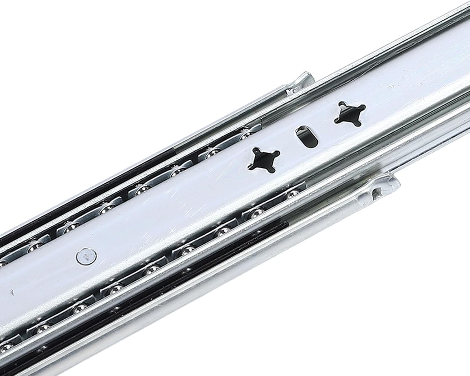 Heavy Duty Locking Drawer Slide, 53mm Width, 3 Sections Ball Bearing Ball Bearing Rails Track Glide - Full Extension, Easy Installation, Industrial and RV Use