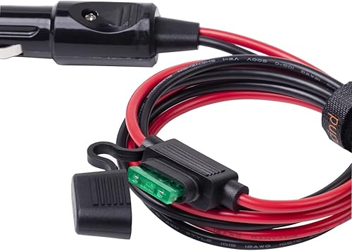 Miniatura 2 de YCIND Enchufe de cigarrillos macho a macho de 12 AWG 30 A, cable de carga con luces LED de 10 pies (10 pies)