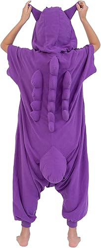 Miniatura 8 de SAZAC Kigurumi - Pokemon - Gengar - Enterizo de verano para Halloween, talla infantil (7 a 9 años), morado, Púrpura