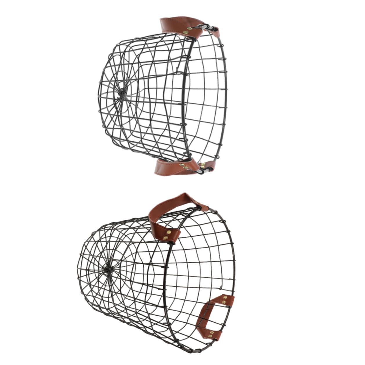 Panier à Bois Solide et Peu Encombrant en Fer Noir 2 Pièces de Chauffage avec Poignées Pliables Grosse Capacité pour Rangement Extérieur
