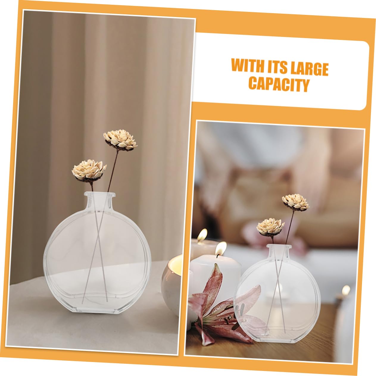 Garneck 4 Set di Diffusori Vuoti in per Profumo Dispenser per Fragranze Contenitori Eleganti E Robusti