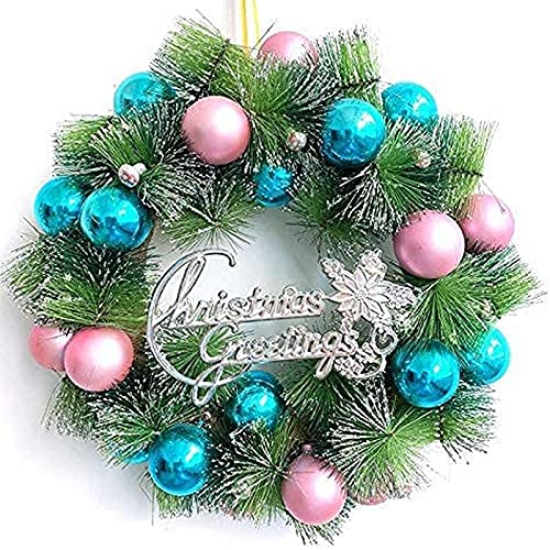 Couronne de Noël artificielle violette 40cm sans perte d'épines pour porte et mur