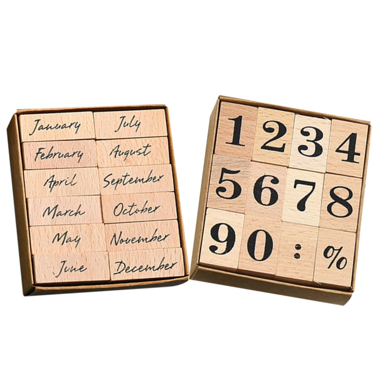 Artibetter 120stücke Teiliges Holzstempel Für Scrapbooking Und Multifunktionale Monats Und Datumsstempel Für Kreative Projekte Und Geschenkverpackungen