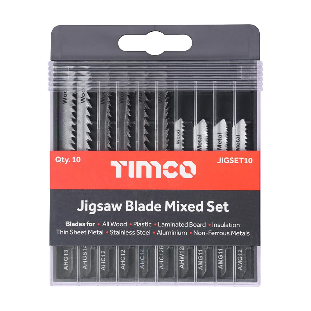 Lames pour scies sauteuses TIMCO Jigset10, l'assortiment mixte idéal contre l'usure précoce