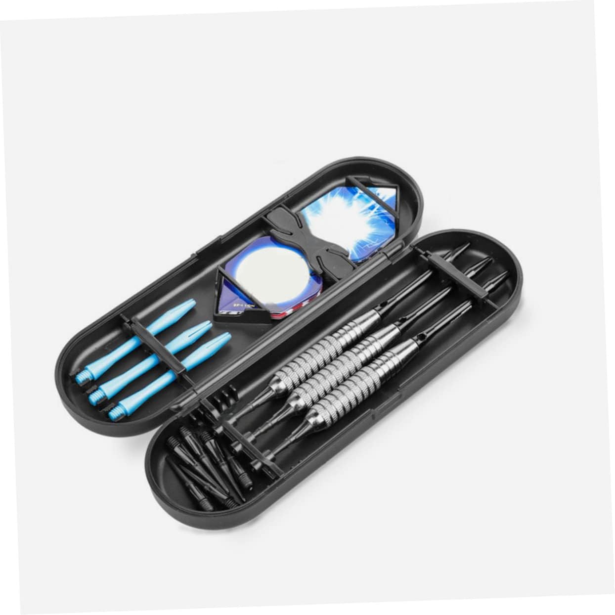 Garneck 2pcs Portable Darts Case with Fit Slots for Steel Tip Accessories Lightweight Dart Storage Box Minimizing Movement Damage Compact Carry Holder for Travel and Home Use