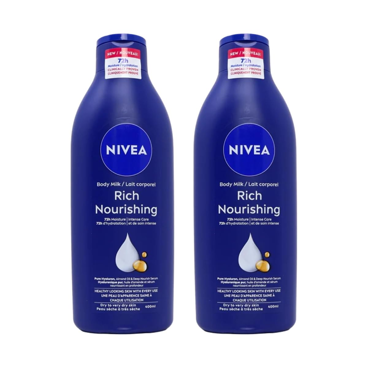 NIVEA Lotion Rich Nourishing — 400 ml — 2 Pack